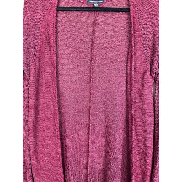American Eagle Outfitters Long Sleeve Purple Plum Open Front Cardigan Size Small - Picture 3 of 5